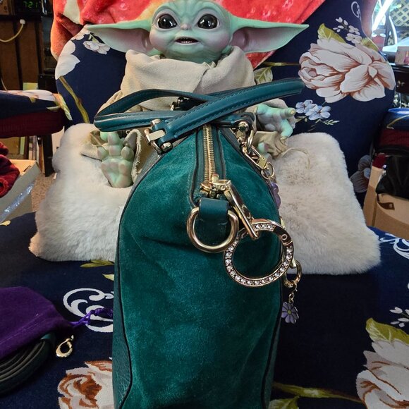 Coach Prairie Satchel in Viridian Green & Matching Wallet - Picture 4 of 15